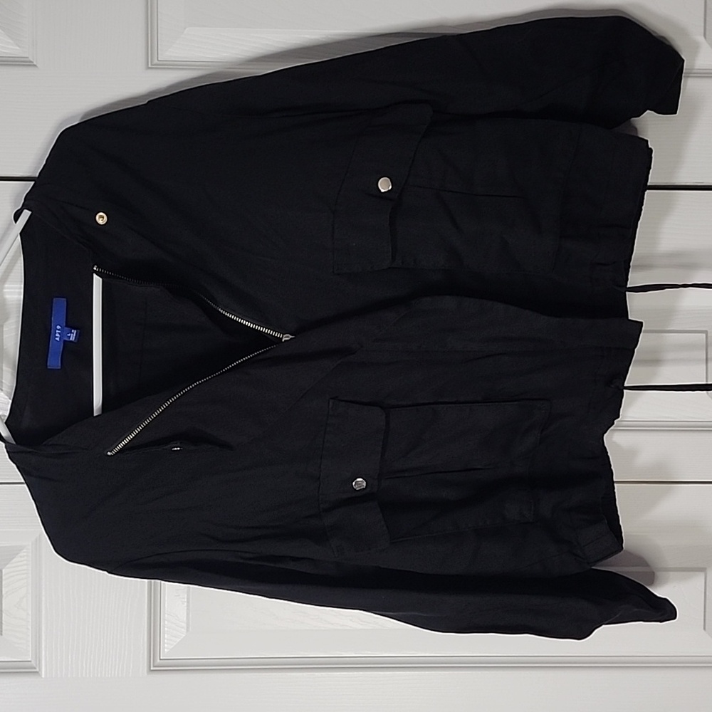 Apt. 9 Women's Classic Black Shirt Jacket